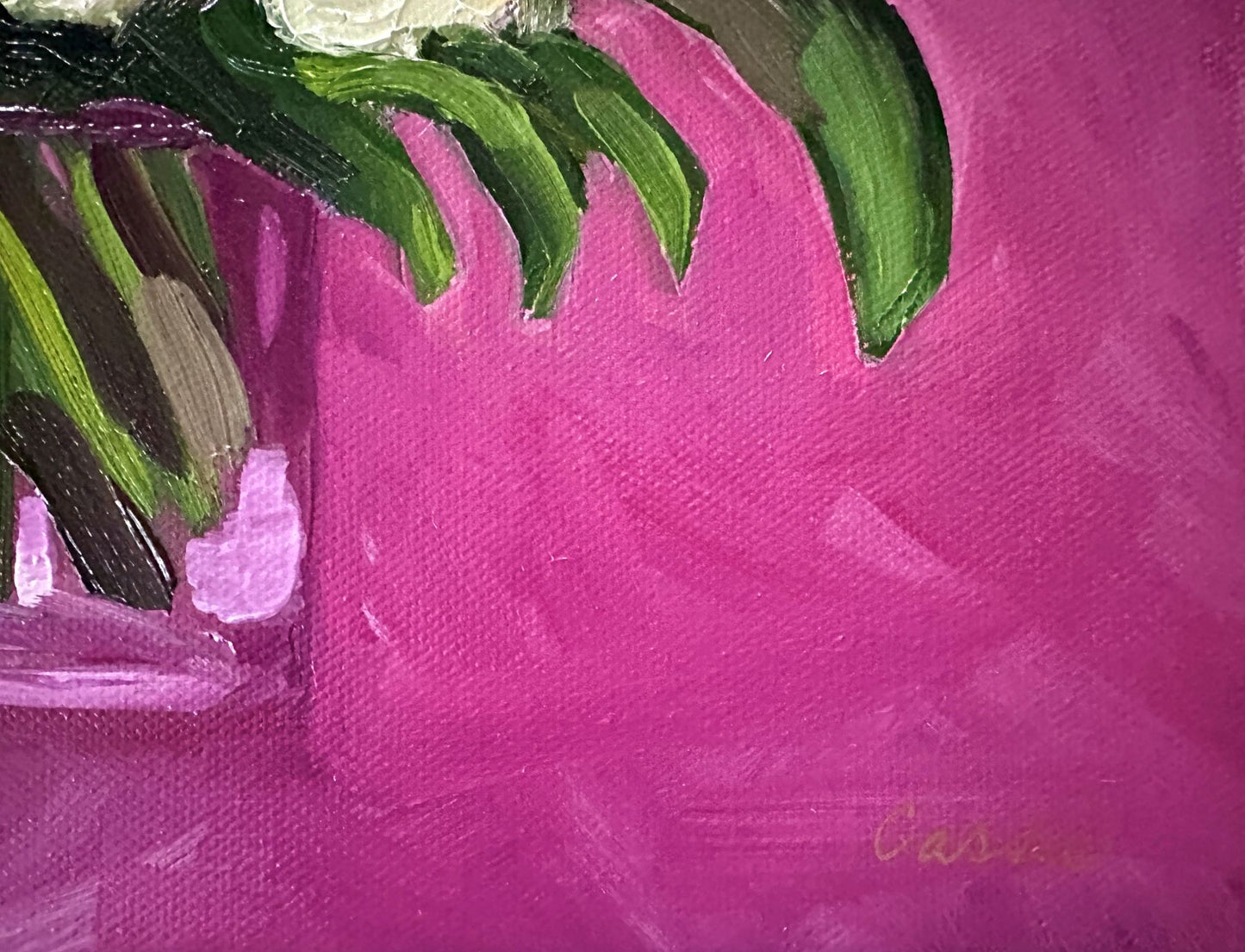 Whispers of Love – Textured Floral Oil Painting by Cassie Holmes